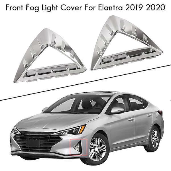 for Hyundai Elantra 2019 2020 ABS Krom Front Tåkelys Lampe Deksel Dekor Trim