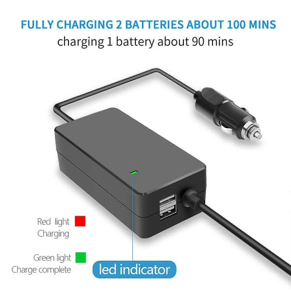 Billadapter for DJI Mavic 3 Dronebatteri - Rask lading, reise og transport