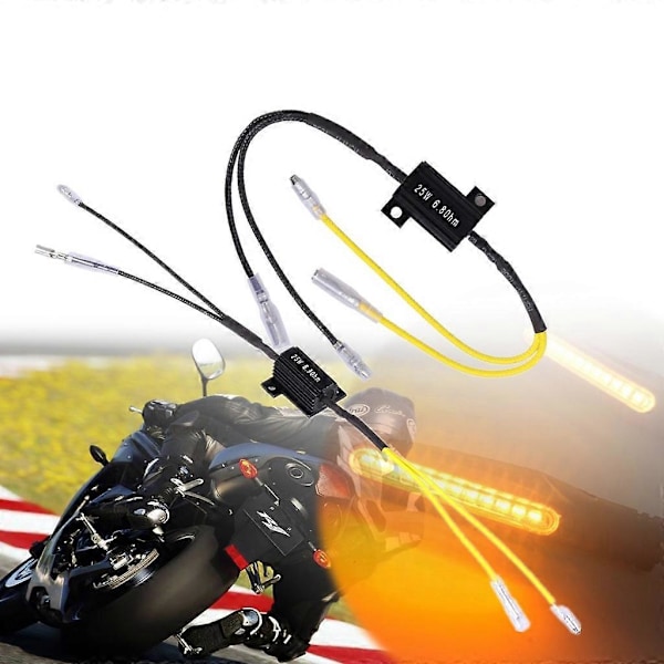 2x Motorcykel Belastningsdekoder Modstand til LED Blinklys Reparation 25W 6.8Ohm