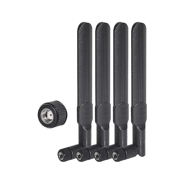 4 stk. Dual Band WiFi Antenne 2.4GHz 5GHz 5.8GHz 8DBi MIMO RP-SMA Hann Antenne for WiFi Ruter Trådløs