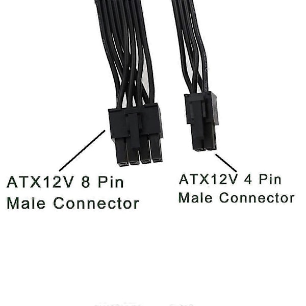 EPS12V CPU 8-pin hona till CPU ATX 8-pin och ATX 4-pin hane strömförsörjningsförlängningskabel