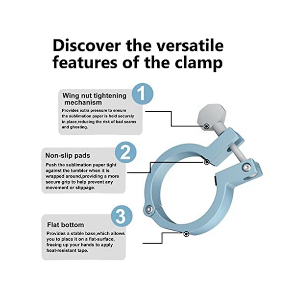 2-pack Sublimeringstumblersklämma, Pinch Tumbler Perfekt Klämverktyg, Tillbehör för Sublimering