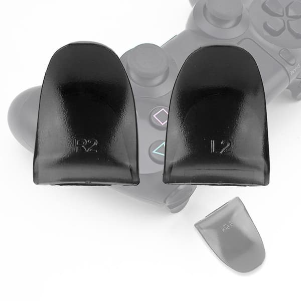 2 st/set Hållbara R2 L2 Knappar Trigger Extender Förlängning kompatibel med PS4 Controller (Svart)-YM
