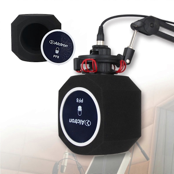 Inspelningsfilter Alctron Pf8 Studiomikrofonskärm Akustisk Svamp Ljudisolerad
