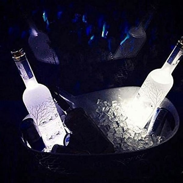 LED Coaster, 12 stk. Lysende Coasters, LED Flaskelys, LED Sticker Coaster Discs Lysende til Flas