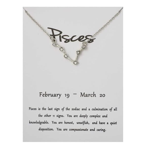 Zodiac Necklace Pisces Gift Necklace