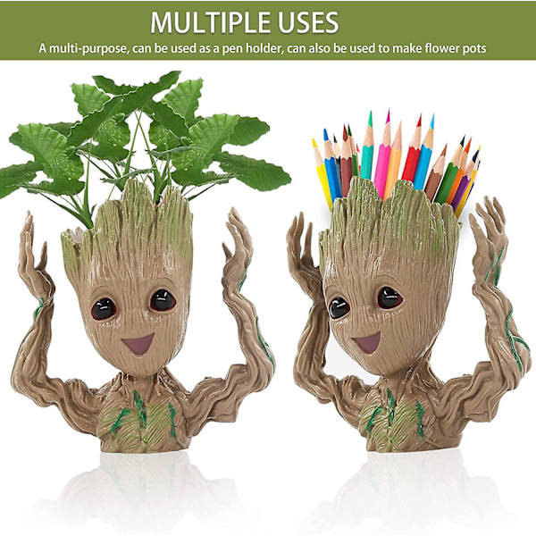 Baby Groot Kukkaruukku, Sarjakuva Baby Groot Kasviruukku Viemäröintireiällä, Luova Sisäkukkaruukku