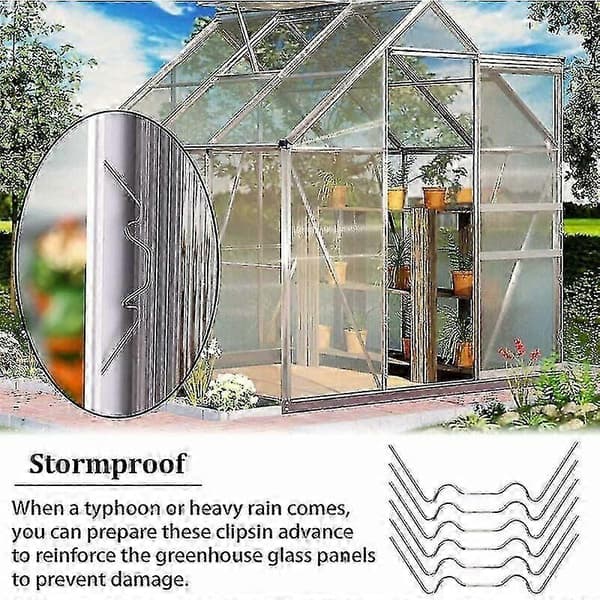 2024 Drivhus Glas Klips 125 Stykker W Drivhus Klips Rustfrit Stål Drivhus Glas Klips Glas Klips Drivhus Have Drivhus