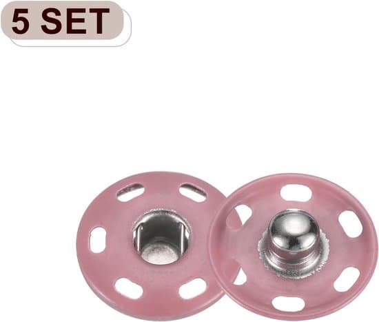 5 knapper - Klesknapper - Syknapper - 19mm - Metall - Runde - Trykknapper - For søm, håndverk, DIY smykker