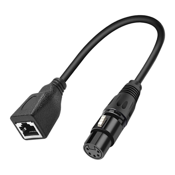 XLR 5 Pin Hunn til RJ45 Hunn Adapterkabel 30cm/1ft for LED-belysning