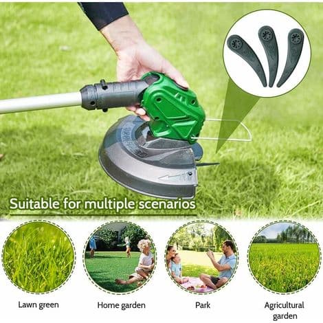 Erstatningsblader for gresstrimmer, pakke med 24 Bosch gresstrimmerblader for Bosch Durablade Art 23-18 LI Art 26-18 LI gresstrimmere, grønn