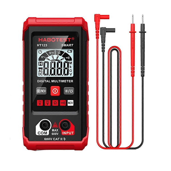 HT123 Digital Multimeter, AC/ Resistans Kontinuitet Mätning Tester, Elektrisk Multimeter Krets