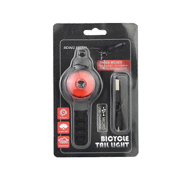 Cykellampa Bak Intelligent Sensor Bromsljus USB Laddning Cykellampa Cykellampa Cykelbelysning