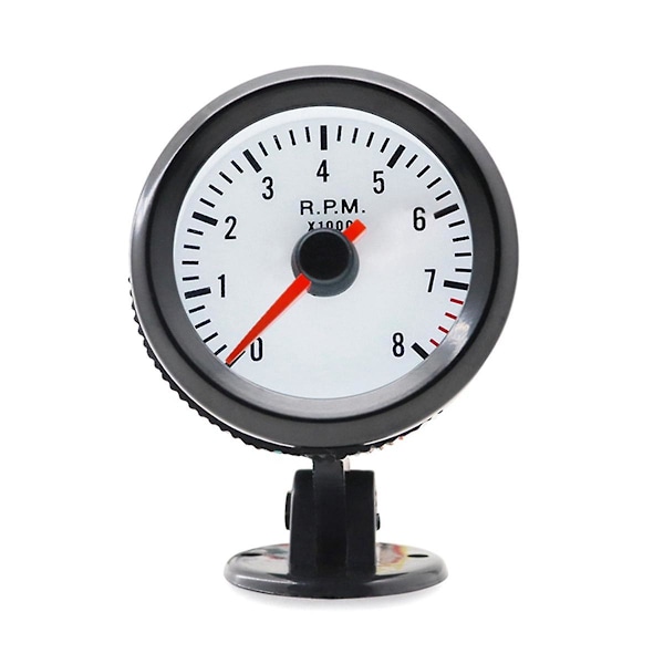 Bilvarvräknare 2 tum 52 mm Blått Ljus Svart Cirkel 0-8000rpm För 1-8 Cylindrar LED-Ljus