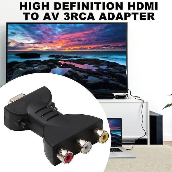 Hdmicompatible Port Til Rca 3-vejs Splitter Adapter Til Audio Video Kabel