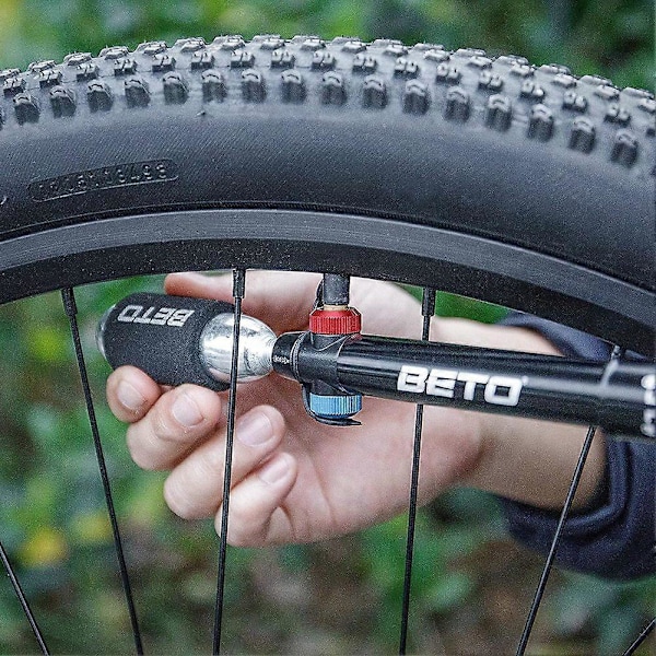 Minicykelpump med tryckmätare - Presta & Schrader däckpump - 120 PSI Bärbar cykelpump