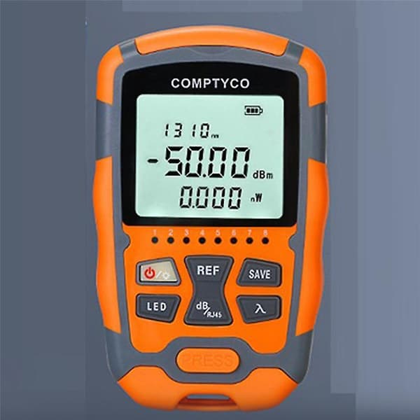 COMPTYCO Mini Optisk Effektmeter AUA-M7 OPM Fiberoptisk Kabeltester -70dBm~+10dBm SC/FC/ST Universal Interface Connector