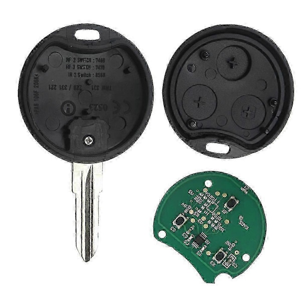 433.92mhz 3 Knappar Smart Fjärrnyckel För Benz Smart Fortwo Forfour Roadster - JV