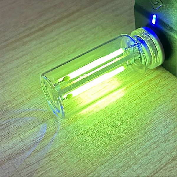 USB-bilinredning Atmosfärsbelysning Plug-in USB Mini LED-lampa för sovrum, barnkammare, bil, grönt ljus