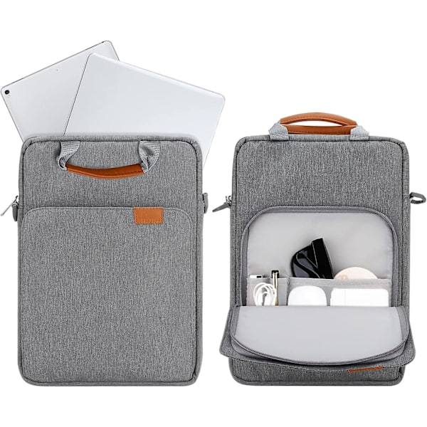 13-tommers laptopveske med skulderstropp og håndtak, dataveske for 13.3 Apple Macbook Air, Mac Pro med polstring