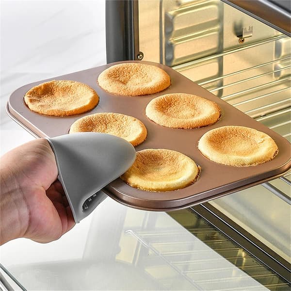 6-hullers doughnutbageform, kageform i kulstofstål, non-stick muffins DIY tegneserieform, doughnutbageform, 2-pak