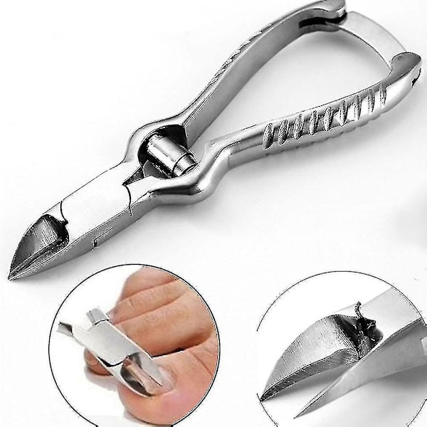Neglebåndsnipper med ståltå, pincet, neglebåndstang, skubber, saks|Neglebåndssaks (sølv)