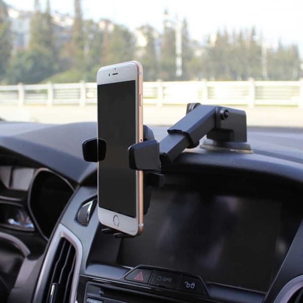 Mobilholder med sugekop og holder til ventilationsgitter