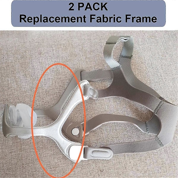 2-pack tygfäste för Wisp näsmask, ersättningsfäste i tyg för Wisp huvudband, Wisp Cpap-mask