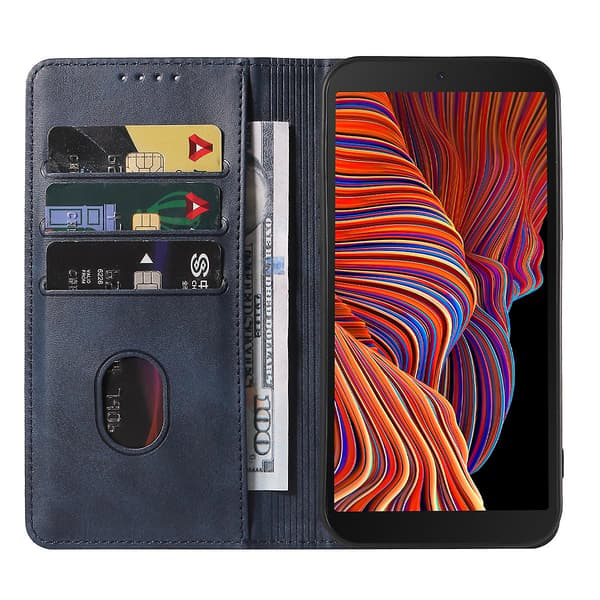 Magnetiskt stängbart läderfodral för Samsung Galaxy Xcover 5