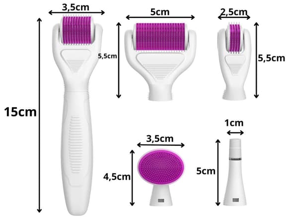 Derma roller 6-i-1 - Mikronålbehandling for ansikt, hals og kropp