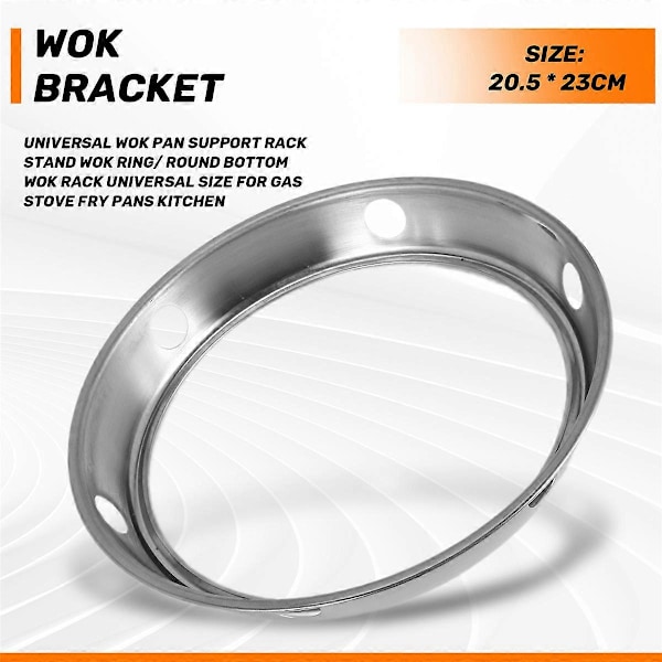 Universal Wok Pandestøtte Stativ Wok Ring/ Rundbundet Wok Stativ Universal Størrelse til Gas Komfur Fr