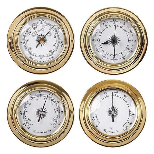 Analog väderstation - barometer, termometer, hygrometer 4 delar