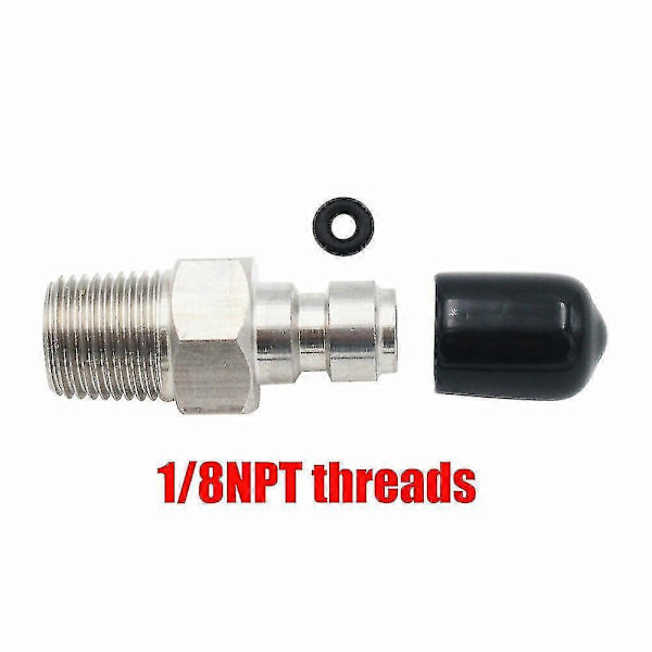 Pcp 8mm Hane Snabbkoppling 1/8 Npt 1/8bspp M10 M8 Enkelriktad Foster Rostfritt Stål Fyllnippel Med Packning Dammskydd O-ring