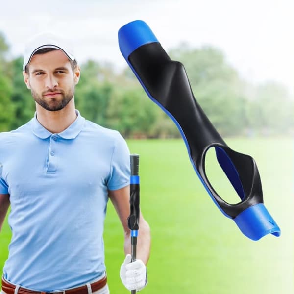 Golf Grip Training Aid - Golf Club Swing Posture Correction Tool (Orange)