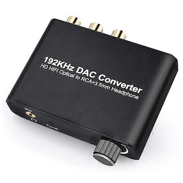 5.1CH DAC Konverter Audio Dekoder Digital Optisk Koaksial Toslink til 3.5mm Jack Support til AC-3 DT