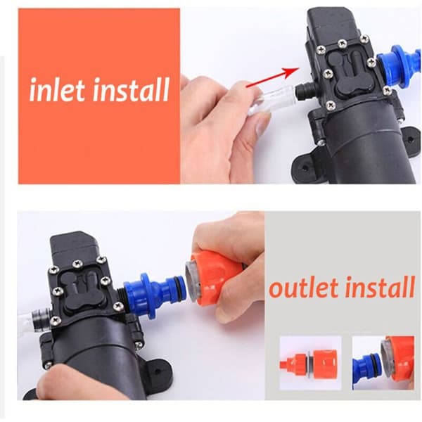 12V 100W Högtryckstvättmaskin Vattenpump Trigger Tvätt Pistolsats
