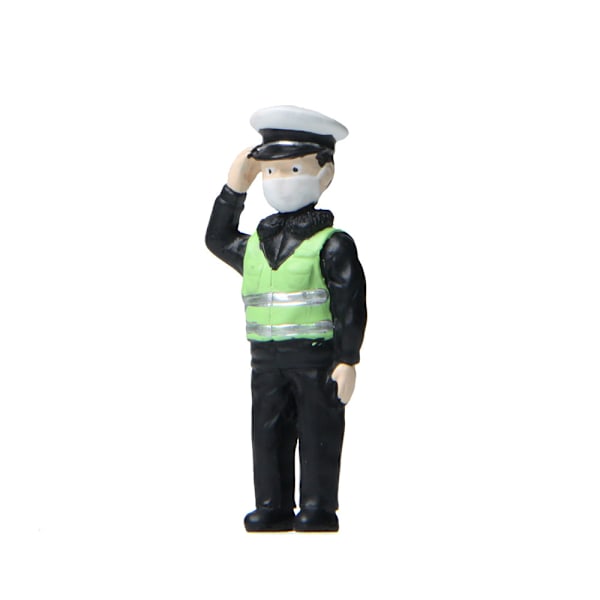 Miniatyr Människofigurer Barnleksak Målad Docka för Landskap Väg Ornament 1st stil 9