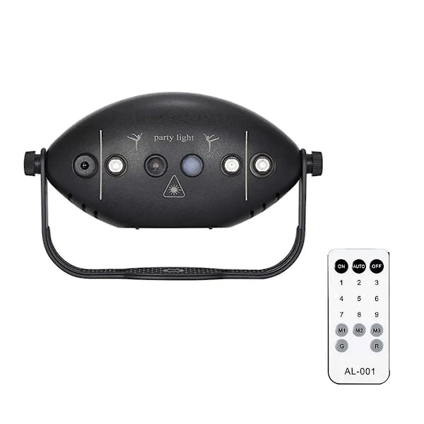 Scenebelysning DJ Disco Laserlys Projektor USB Lampe Bryllup Hjem Jul UV Dekor Scene Ferie Lyd