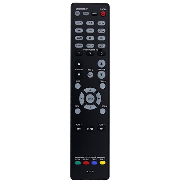 Fjärrkontroll RC-1167 Ersättning för Denon AV Receiver AVR-2113