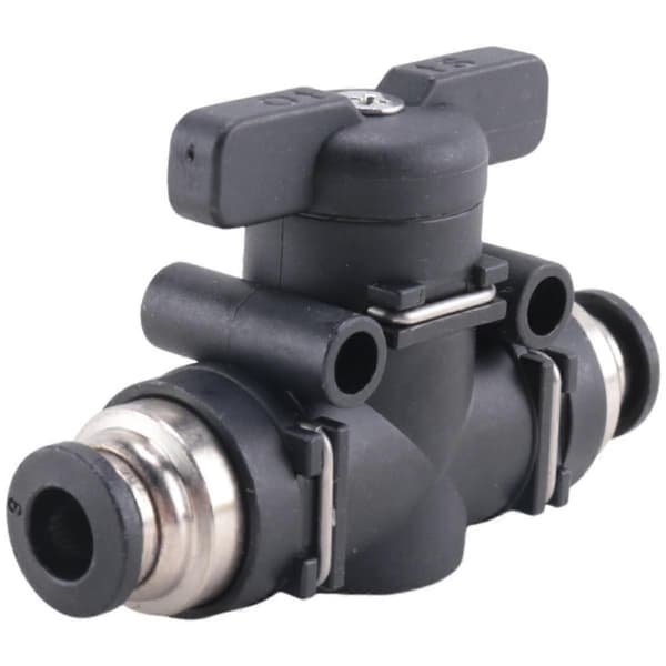 6mm Push Connect Kuglehane 6mm Luftstrømskontrolventil Quick Connect Ventil Rørfittings 3 stk.