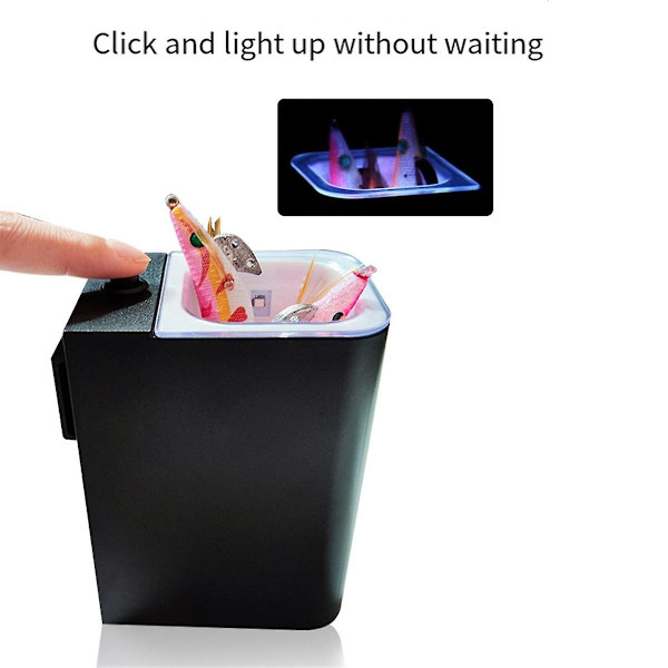 LED Jernplate Agn Fyllelys UV Paljett Agn Fyllelys Vanntett USB-Lading for Utendørs Fiske