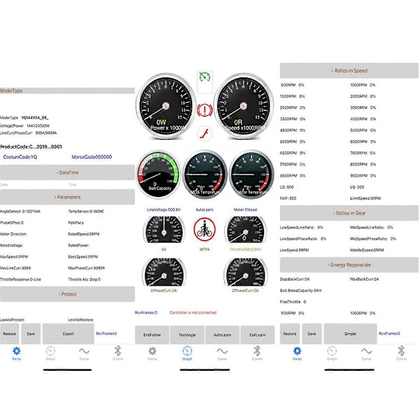 FarDriver Controller Programmering Bluetooth Adapter BT Modul til ND72240 72260 72360 72680 Mobil Kontrol