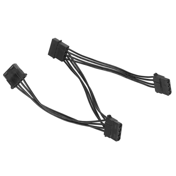 Computer Kabel 4Pin IDE 3 Hun til 1 Han Fladt Design Intern Strømforsyningsforlængerkabel-YM