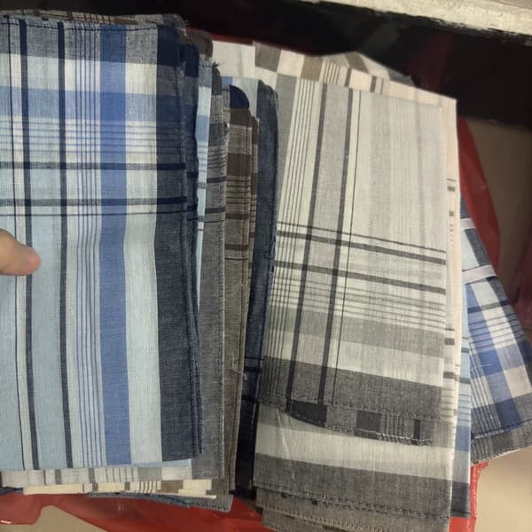 12-pak klassiske ternede lommetørklæder til mænd - 100% bomuld 40x40cm absorberende - assorterede farver