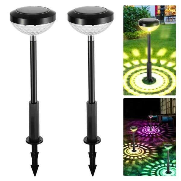 2-pack Solar Ground Spike RGB