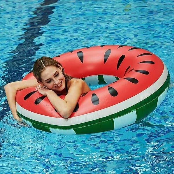 Vattenmelonflottör. Simring, sommarflottör, vattenleksak, poolflottör, uppblåsbar flottör, uppblåsbar poolflottör, 90