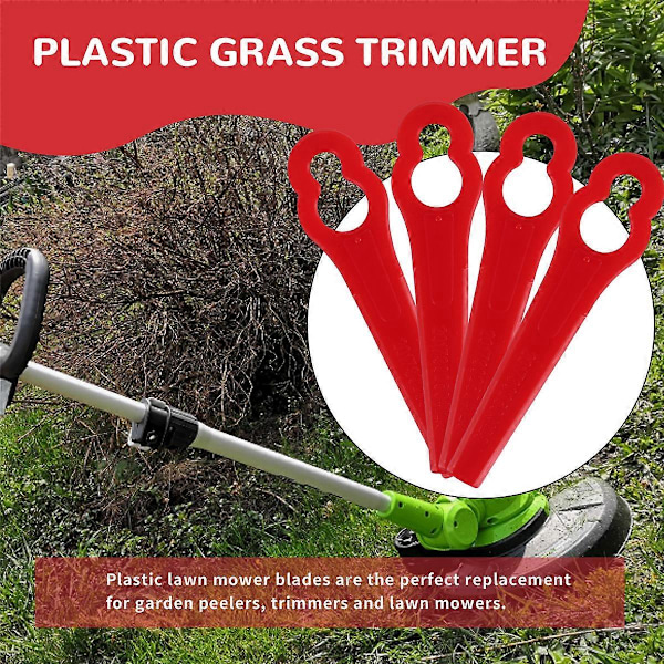 80 stk. 8,3 cm Plastgress Trimmer Blad Erstatning Gressklipper for Bosch Einhell Plen