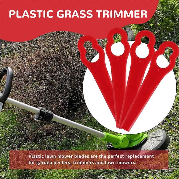 80 stk. 8,3 cm plastik græstrimmerblad udskiftning plæneklipper til Bosch Einhell plæne