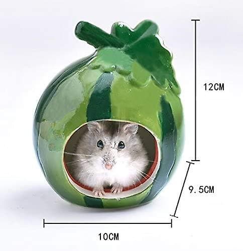 Hamstergjemmested Keramisk Søtt Jordbærformet Hamsterhus Chinchilla Minihytte Lite Dyregjemmested Hulebur