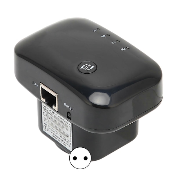 WIFI-förlängare 360 Graders Trådlös Täckning 300Mbp 2.4Ghz LAN-Port 2 Lägen Plug Design WIFI-Repeater för Laptop 100?240VEU-Kontakt